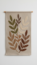 Linen Wall Hanging With Botanical Motif